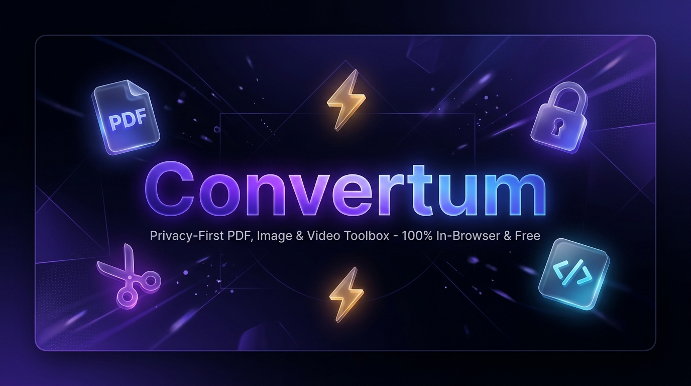 I built a 100% in-browser, privacy-first utility studio with zero cloud uploads (PDFs, Images, JWT, 
